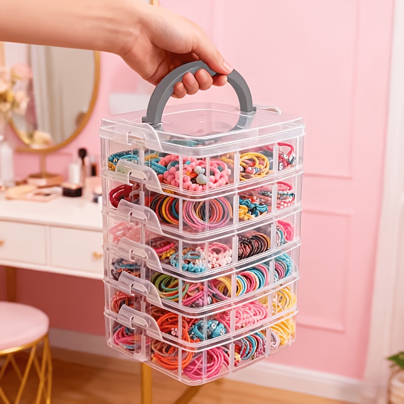 Craft Embellishment Storage - Caja de almacenamiento transparente de 5