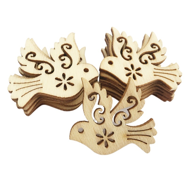 Craft Embellishments - 50 Piezas de Recortes de Madera