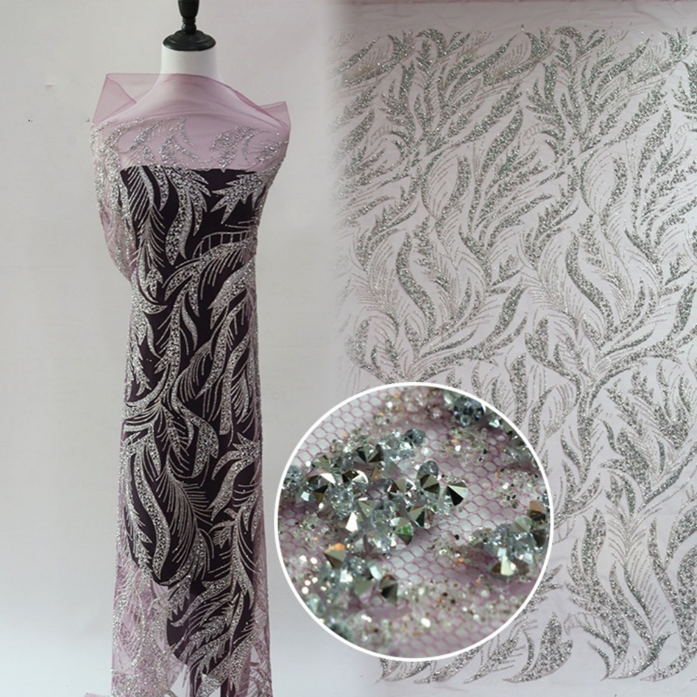 Crystal Mesh Fabric - 10 Telas de Malla Bordadas con