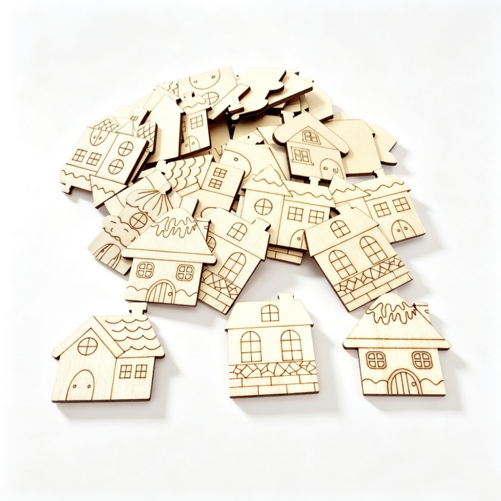 Adornos navideños de madera de - Christmas Craft Embellishment reseña y precio