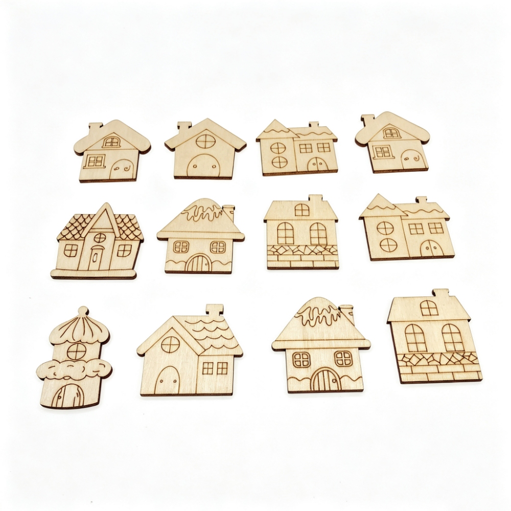 Adornos navideños de madera de - Christmas Craft Embellishment reseña y precio