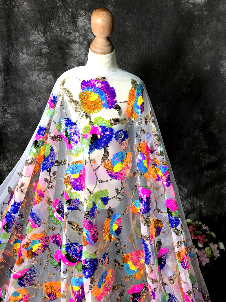 Vestido de malla brillante con - Crystal Mesh Fabric reseña y precio