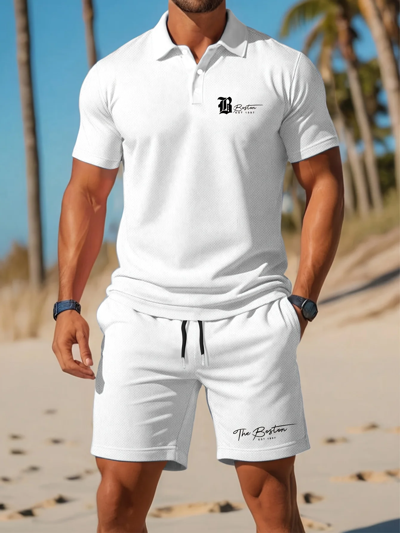 Conjunto de camisa Polo para h - Embellish Knit reseña y precio