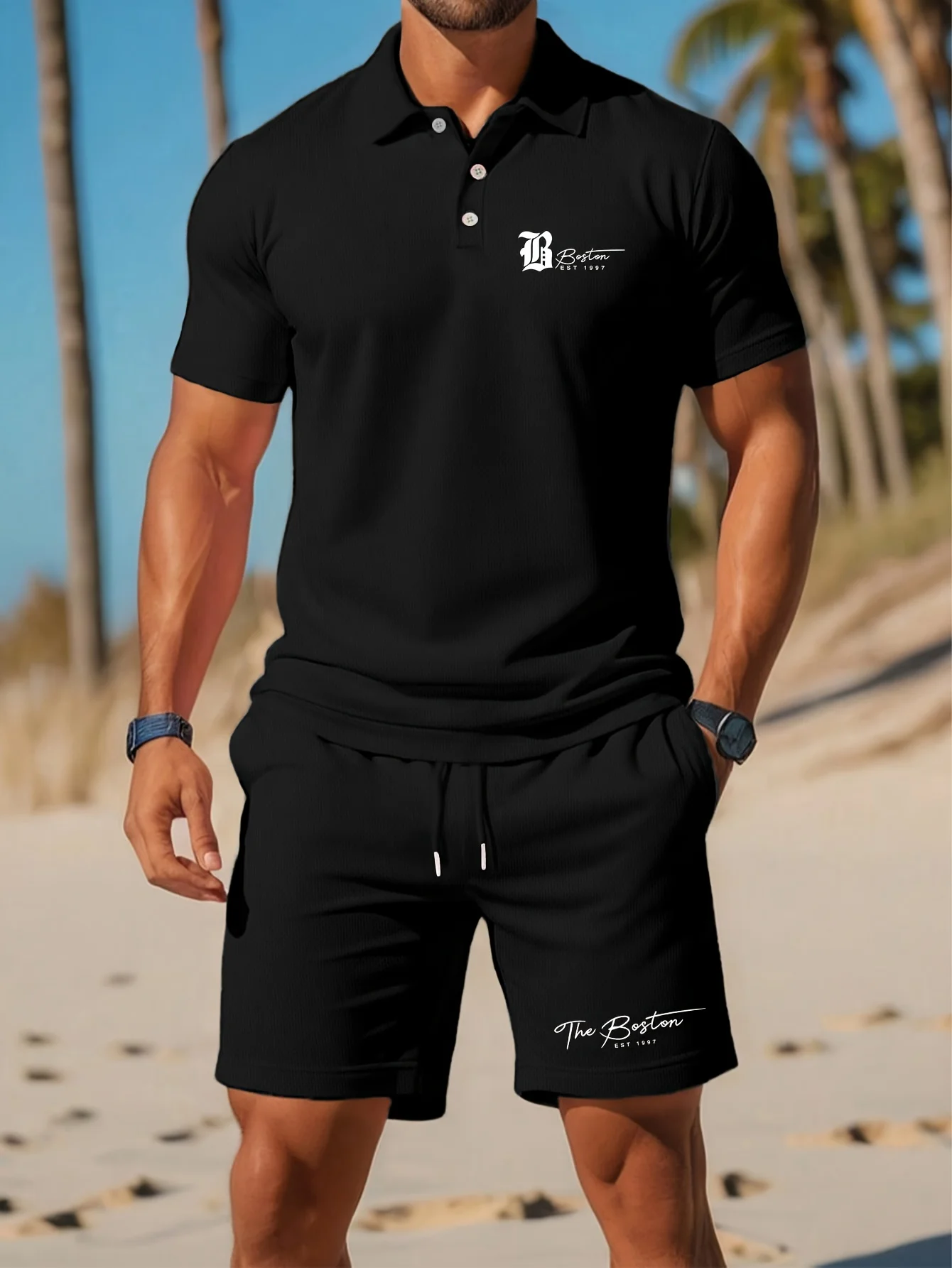 Conjunto de camisa Polo para h - Embellish Knit reseña y precio