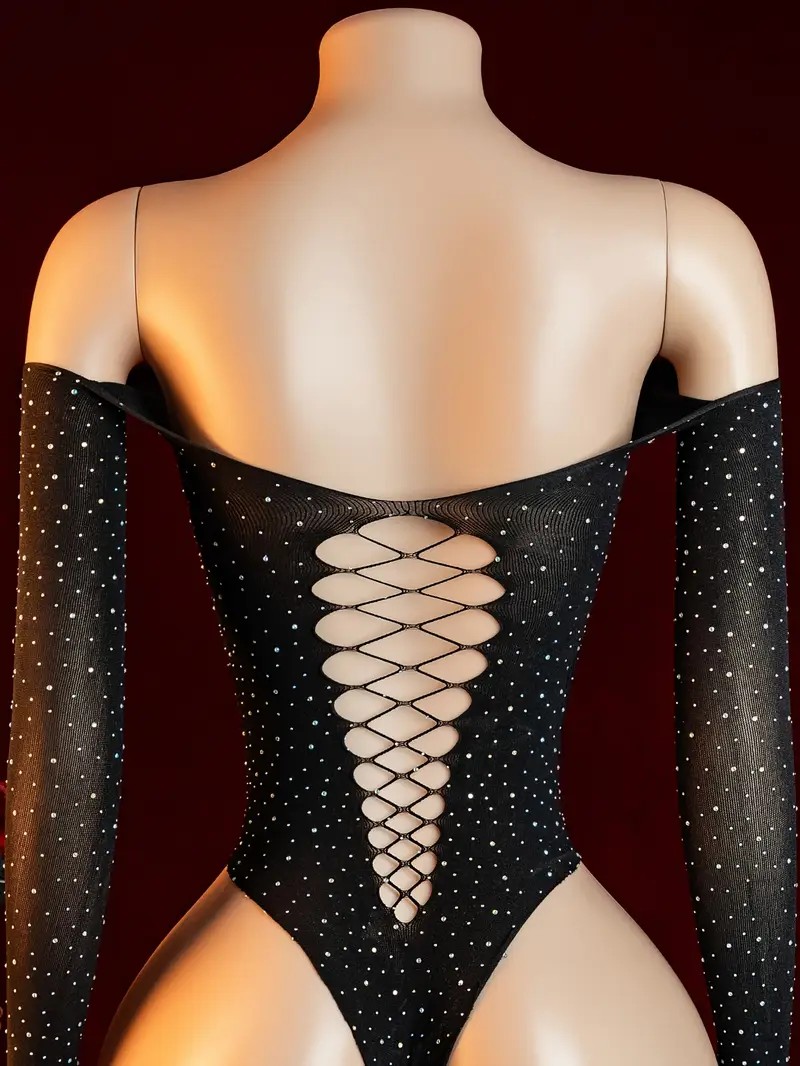 Lencería erótica de malla con  - Crystal Mesh Fabric reseña y precio