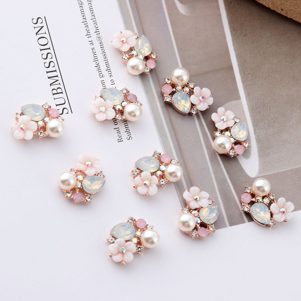 10 piezas de botones de flor p - Sew On Rhinestone reseña y precio