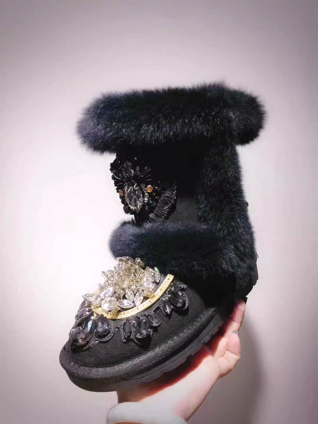Botas de nieve de piel de cone - Sew On Rhinestone reseña y precio