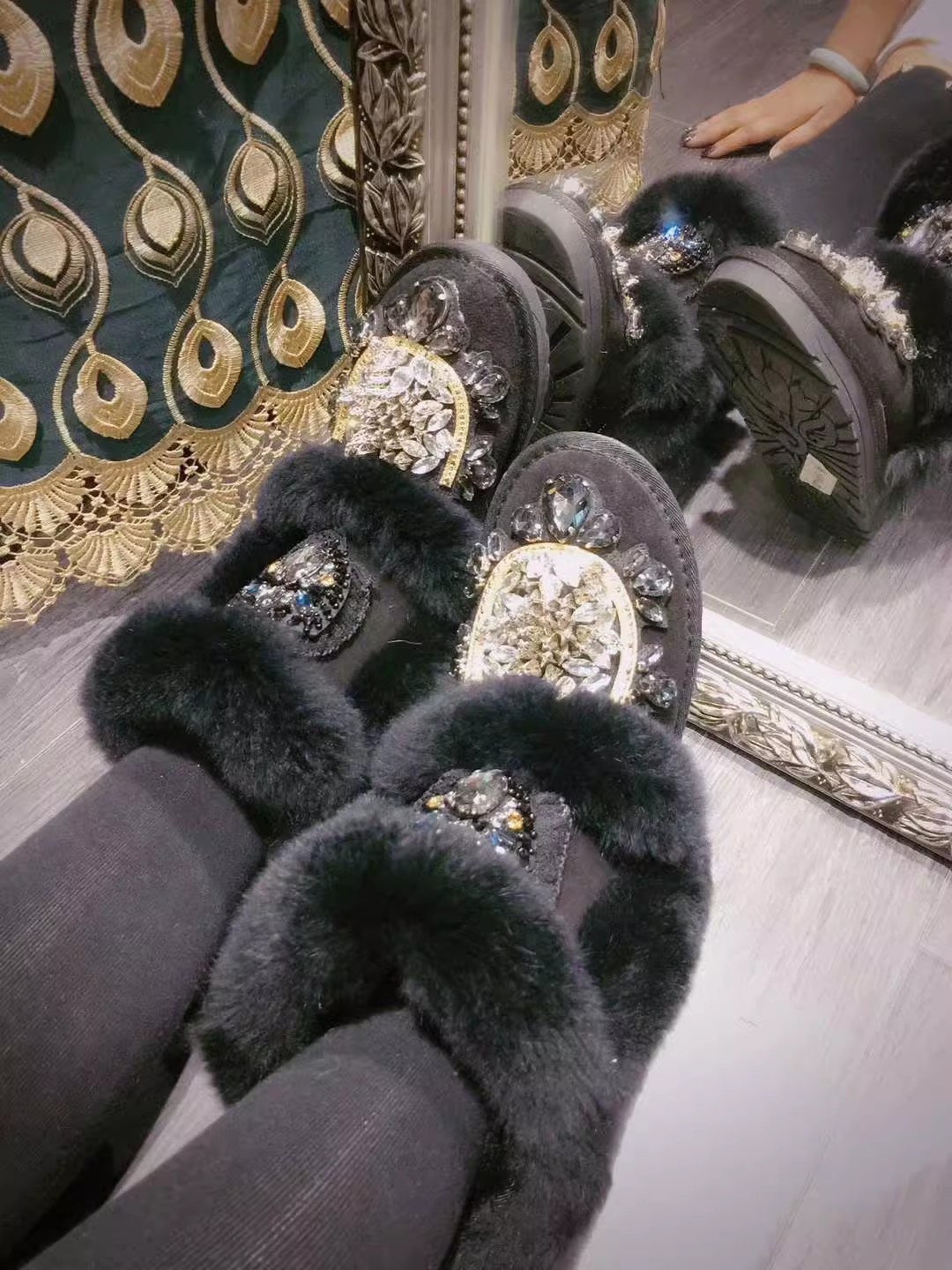 Botas de nieve de piel de cone - Sew On Rhinestone reseña y precio