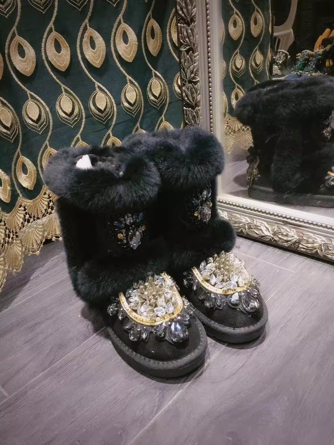 Botas de nieve de piel de cone - Sew On Rhinestone reseña y precio