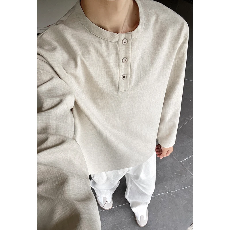 Camisa Henley Casual de Lino S - Embellish Knit reseña y precio