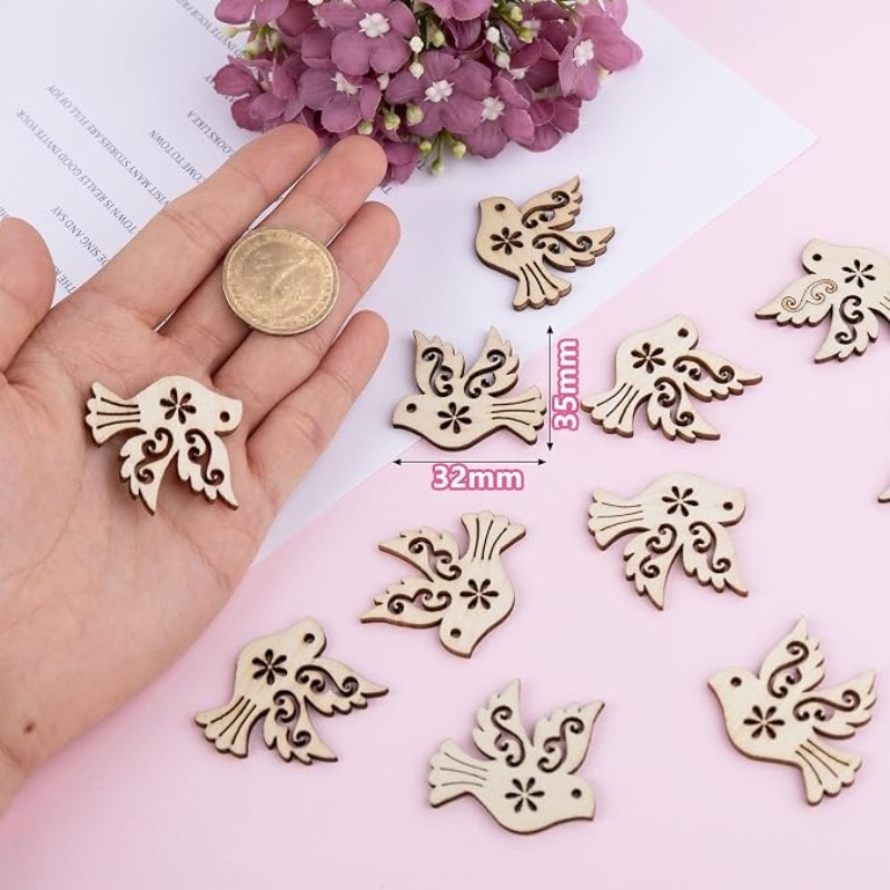 50 Piezas de Recortes de Mader - Craft Embellishments reseña y precio