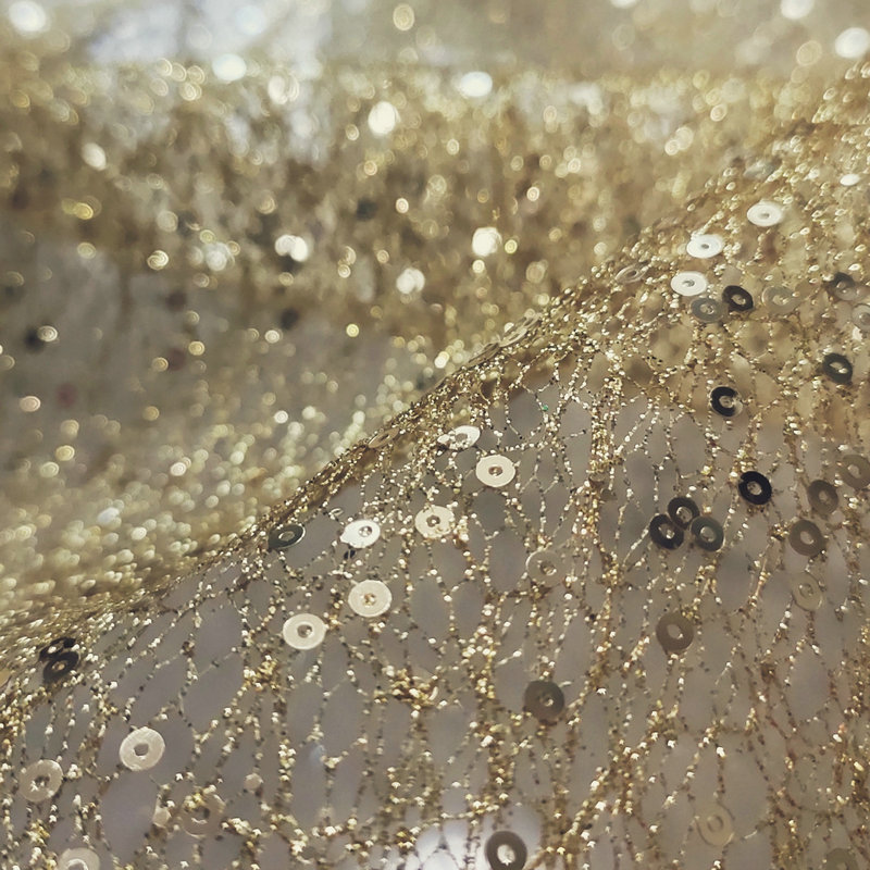 Tela de diseño de hierro forja - Crystal Mesh Fabric reseña y precio
